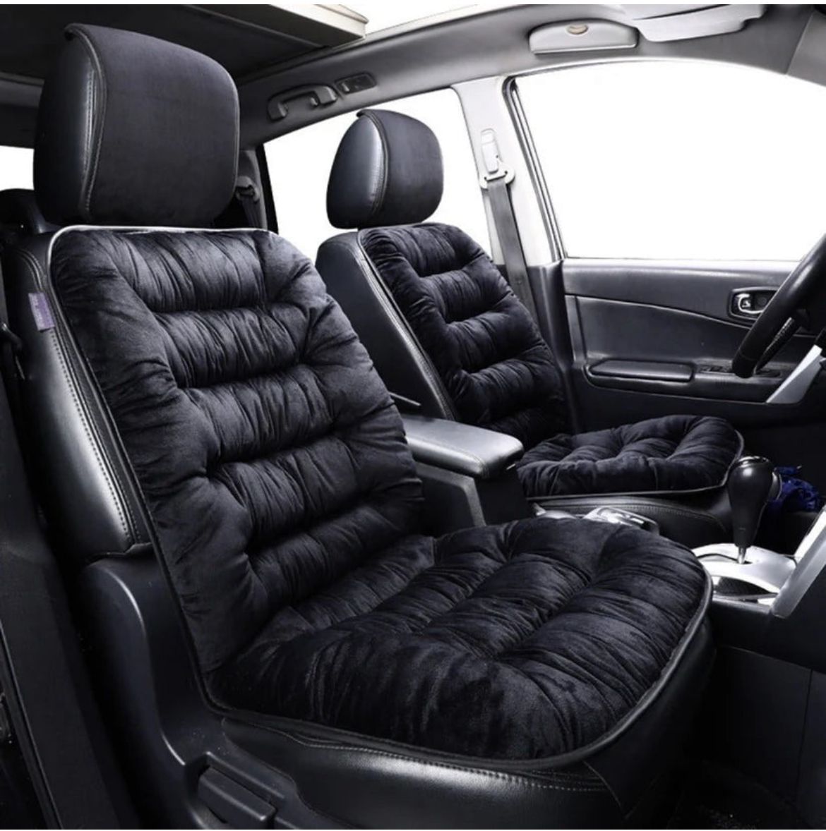 Velvet Car Seat Cushion – Premium Comfort & Back Support
